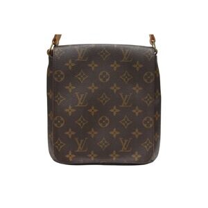 Louis Vuitton Monogram Musette Leather Natural Salsa Leather Brown Shoulder